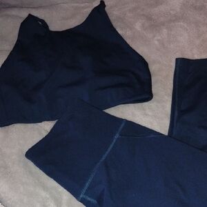 Midnight Blue Sports Top & Bottom Set